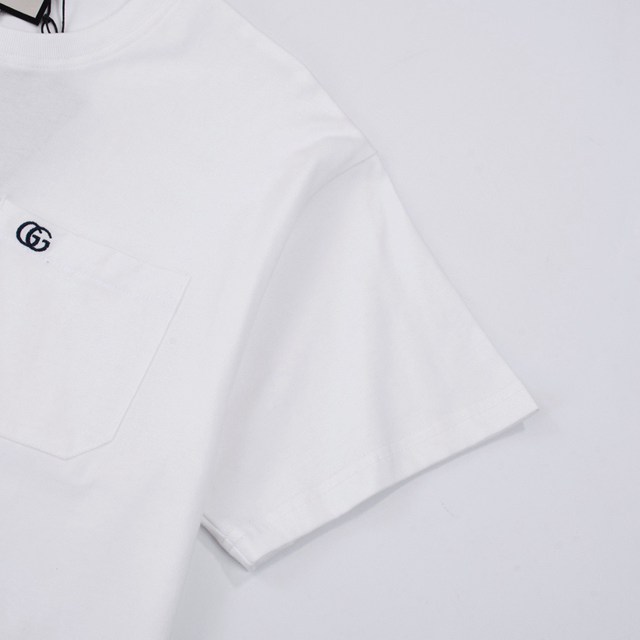 Gucci古奇專櫃古馳2023SS新款口袋刺繡T恤 男女同款 tzy2606